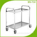 Assembled 2 Tiers Stainless Steel Trolley (Dining Cart)